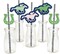 Big Dot of Happiness Kentucky Horse Derby - Paper Decor - Race Party Striped Decorative Straws - Set of 24